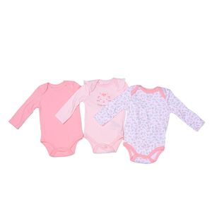 Body Manga Larga Pack X3 Rosa Niña Quiltex