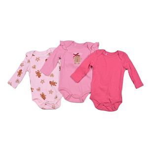 Body Manga Larga Pack X3 Combinado Niña Quiltex