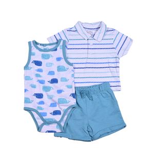 Conjunto X3 Piezas Combinado Niño Quiltex