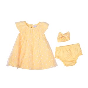 Vestido Tul con Interior Amarillo Niña QUILTEX