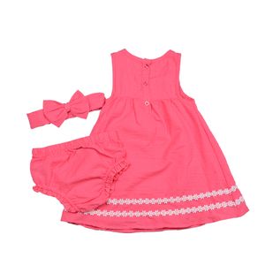 Vestido con Interior Rojo Niña QUILTEX