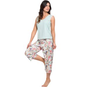 Pijama Capri Encaje Verde Mujer Talulah