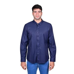 Camisa Manga Larga Azul Fantasía Hombre New Gren