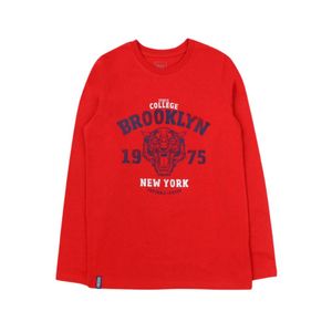 Remera Manga Larga Rojo Niño Ficcus