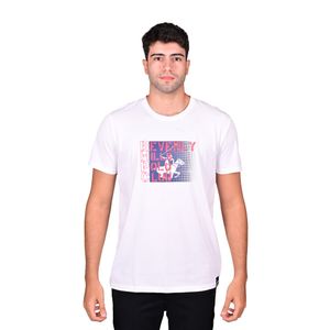 Remera Manga Corta Blanco Graphic Logo Classic Fit Hombre Beverly