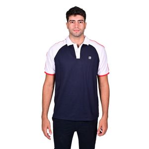 Remera Polo Manga Corta Azul Marino con Blanco Rangic Hombre Ted Lapidus