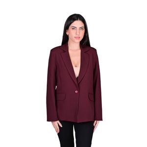 Blazer Forrado Bordo Oscuro Mujer L'exclusif