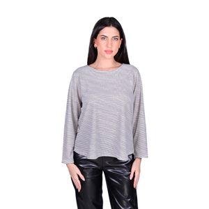 Remera Manga Larga Rayada Texturada Mujer L'exclusif