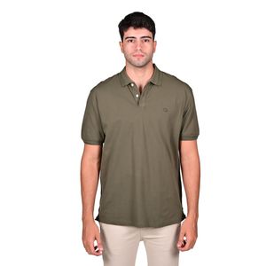 Remera Polo Manga Corta Verde Oscuro Liso Fantasy Hombre Oscar De La Renta