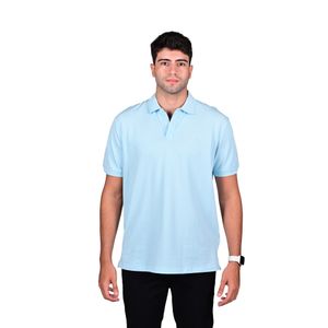 Remera Polo Manga Corta Celeste Liso Fantasy Hombre Oscar De La Renta