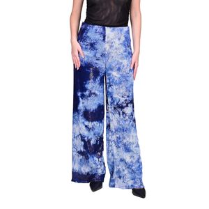Pantalón Palazo En Lentejuelas Azul Mujer Juliette