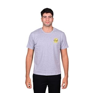 Remera Manga Corta Gris Melange Graphic Lateral Hombre Hummer