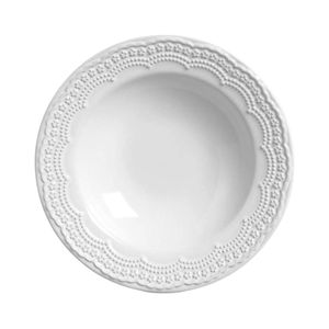 Plato Hondo Borde Decorado Madeleine Ravenna 22 Cm Blanco Porto Brasil