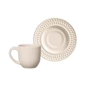 Taza De Café Con Platillo Roma Ravenna 72 ml Crudo Porto Brasil