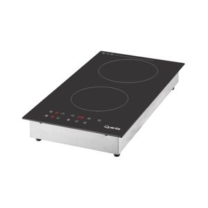Placa Cocina Inducción 4000W 2 Hornallas QTCEIN400 Negra Quanta