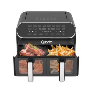 Freidora Eléctrica Dual 8L 2400W 10 Funciones QTAFS80 Quanta