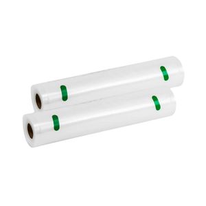 Pack de 2 Rollos para Envasadoras Al Vacío 20cm x 600cm Gofrados BPA Free Cecotec