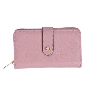 Billetera Textura Granulada Rosa Pálido Mujer Chenson