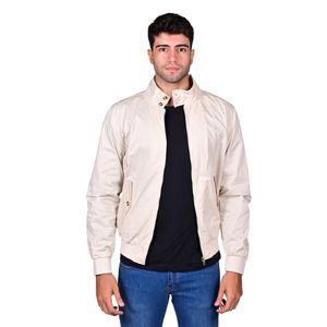 Campera Cuello Alto Con Botón Pretina Puño Reforzado Beige Hombre Berverly