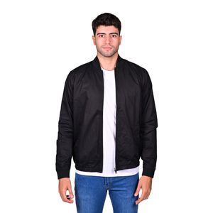Campera Cuello Alto Puño Rib Negro Hombre Berverly