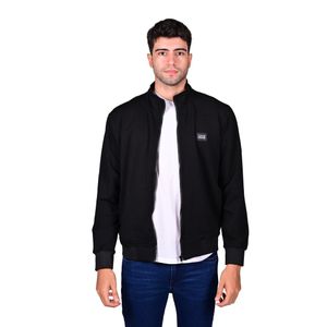 Campera Bomber Clásica Basic Negro Hombre Hummer