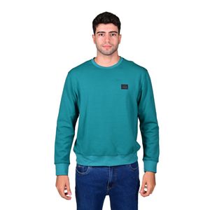 Sweater Clásico Manga Larga Basic Verde Hombre Hummer