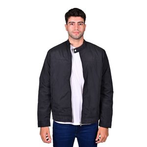 Campera Negra Masculina Cuello Mao Hombre New Green