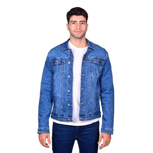 Campera Jeans Denim Basic Azul Medio Hombre Hummer