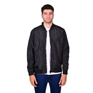 Campera Impermeable Negro Masculina Cuello Rib Modelo New Green