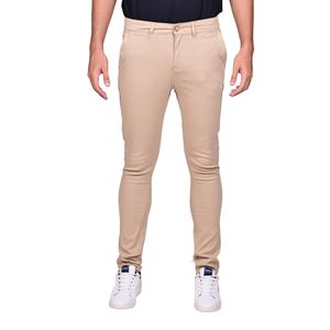 Pantalón Khaki Bolsillo Ojal con Botón Slim Fit Masculino Beverly