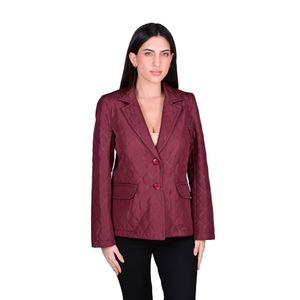 Blazer Matelassé Sin Forro Bordó Mujer L'Exclusif