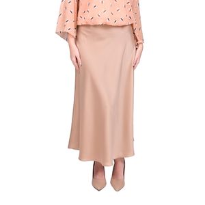 Pollera Satinada Al Bies Beige Mujer L'Exclusif