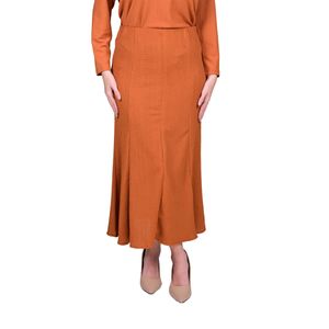 Pollera Con Nejas Terracota Mujer L'Exclusif