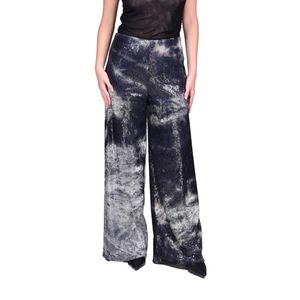 Pantalón Palazzo En Lentejuelas Negro Estampado Nublado Mujer Juliette