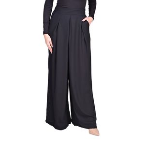 Pantalón En Gasa Negro Mujer Juliette