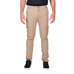 Pantalón Cargo de Corte Clásico Resistente Basic Khaki Hombre Hummer