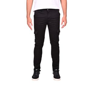 Pantalón Cargo de Corte Clásico Resistente Basic Negro Hombre Hummer