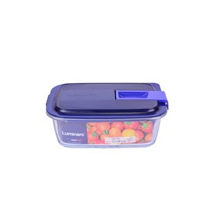 Tupper de vidrio templado hermético Easy Box 82cl rectangular transparente - Luminarc