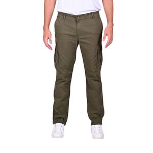Pantalón Cargo Bolsillos Laterales Verde Oliva Hombre Connection