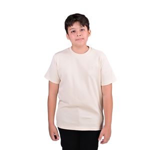 Remera Manga Corta Básica Beige Niño Hummer
