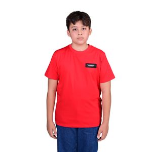 Remera Manga Corta Con Parche Rojo Niño Hummer