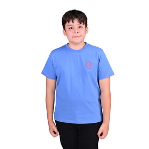 Remera Manga Corta Con Logo Rojo Azul Para Niño Hummer