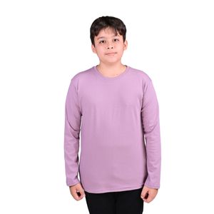 Remera Manga Larga Básica Lila Unisex Niño Stitches