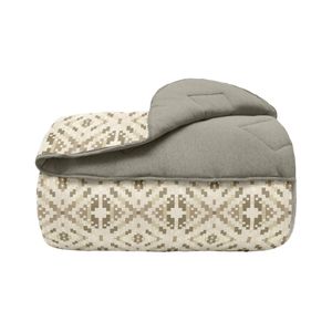 Edredón Queen Acolchado Dados 220x240 cm Beige Bouton