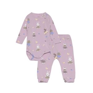 Conjunto Estampado Jersey Lila Niña Nameit