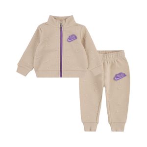 Conjunto Deportivo New Impressions Beige/Lila Niña Pequeña Nike