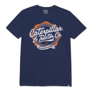 Remera Azul M. Caterpilar