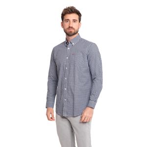 Camisa  M/L Negro Cuadro Oscar De La Renta