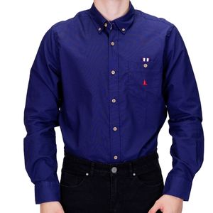 Camisa M/L Azul M. Beverly
