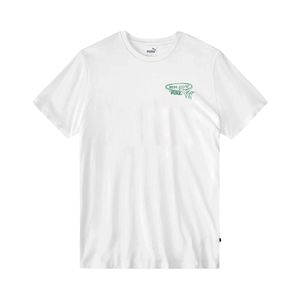 Remera Manga Corta Estampada Back Graphics Drive-In Blanco Verde Hombre Puma